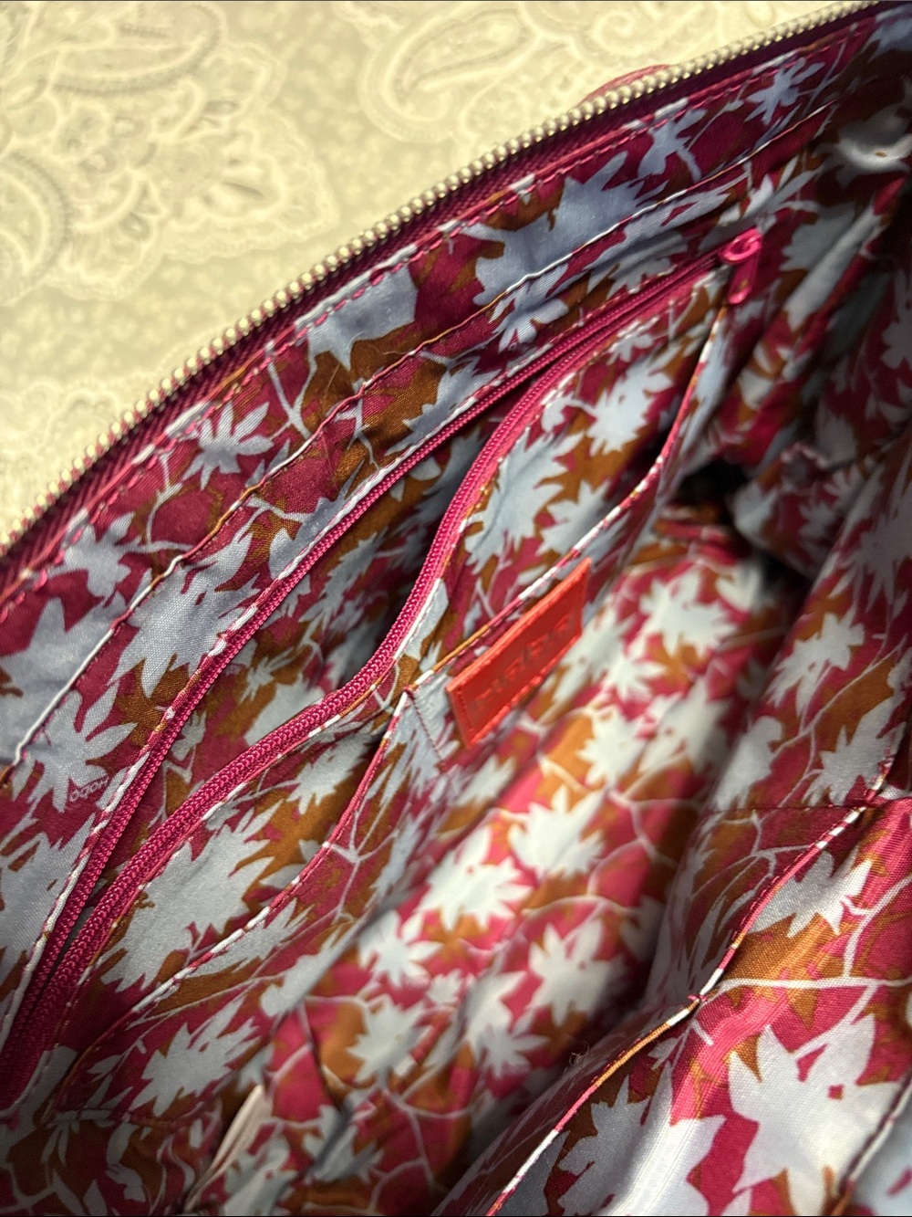 HOBO Leather Tote in Deep Raspberry - Picture 13 of 15